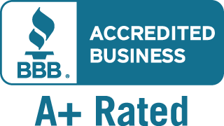 BBB Accredited Business, A plus rating.